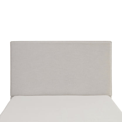 Lucas Tall Headboard Upholstered Bed / 52" High Headboard / Elegant Simplicity / No Box Spring Needed / Easy Assembly / King / Textured Ivory Canvas image 9