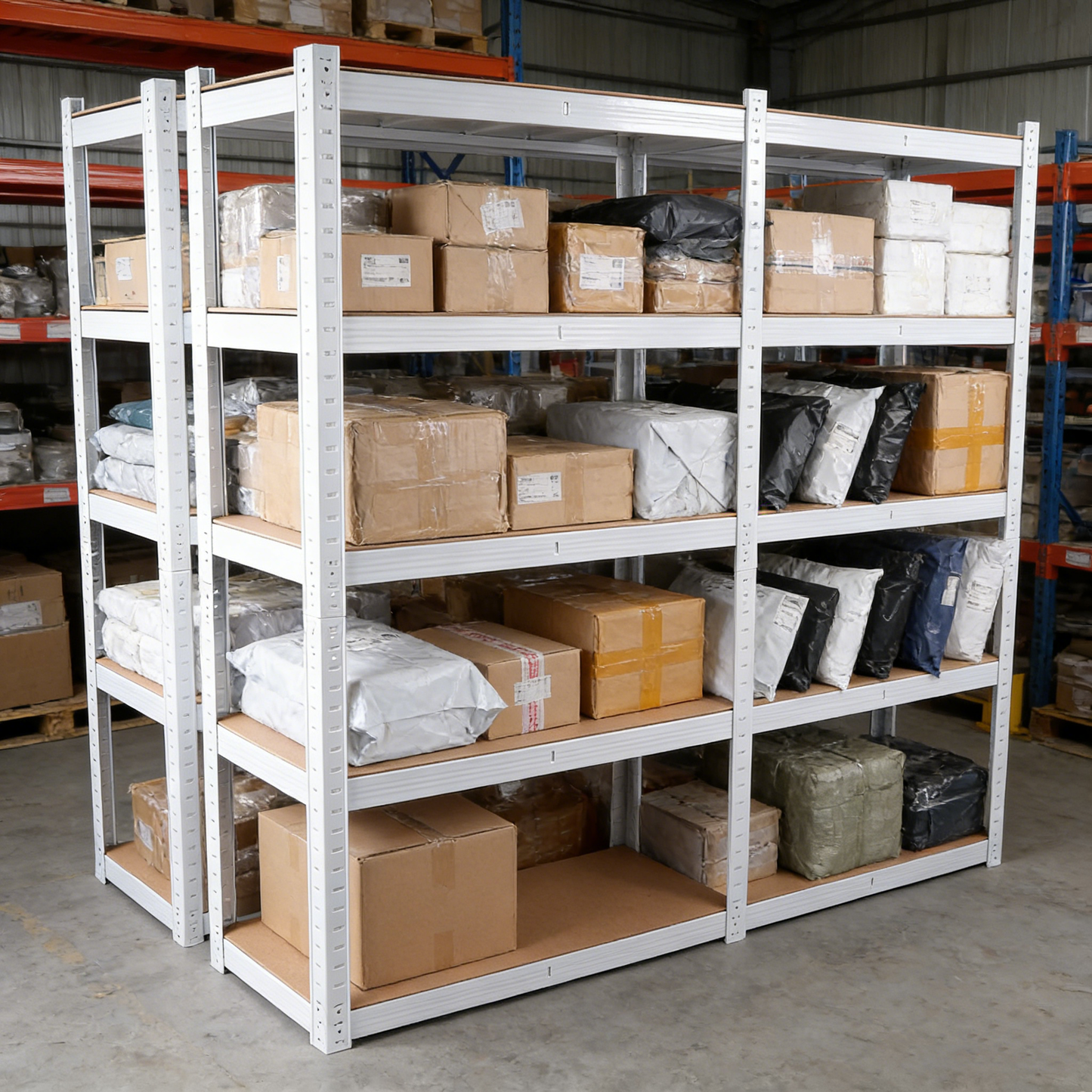 5 Tier Laminated White Metal Shelving Unit Adjustable Garage Storage Utility Rack Heavy Duty Shelves Organization Multipurpose Shelf Warehouse Basement Pantry 29" W x 12" D x 59" H 1Pack image 7