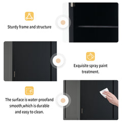 63" Tall Bathroom Storage Cabinet with Glass Doors - Perfect for Display