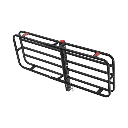 53" x 19" x 5", Hitch Cargo Carrier, 500 lbs Capacity Hitch Cargo Carrier with Hitch Stabilizer & Ratchet Straps, Hitch Mount Cargo Carrier with Cargo Net with Hook, Fit for SUVs image 4