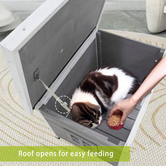 Waterproof Cat House - Feral Kitty Shelter for Small Animals