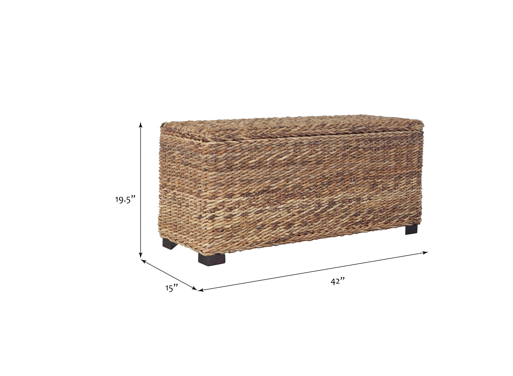 Rattan Wicker Woven Banana Leaf Storage Indoor living Trunk image 2