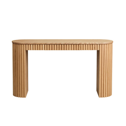 59.05'' Modern Console Table With Drawer for Entryway with Unique Vertical Stripe Design for Living Room Hallway Foyer Entrance Study,NATURE(Same Sku:W876P439955) image 2