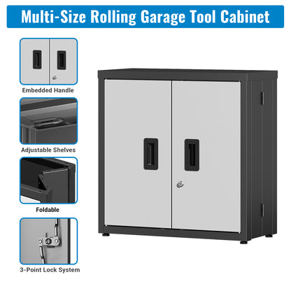 Metal Tool Garage Storage Cabinet with 2 Doors and lock image 7
