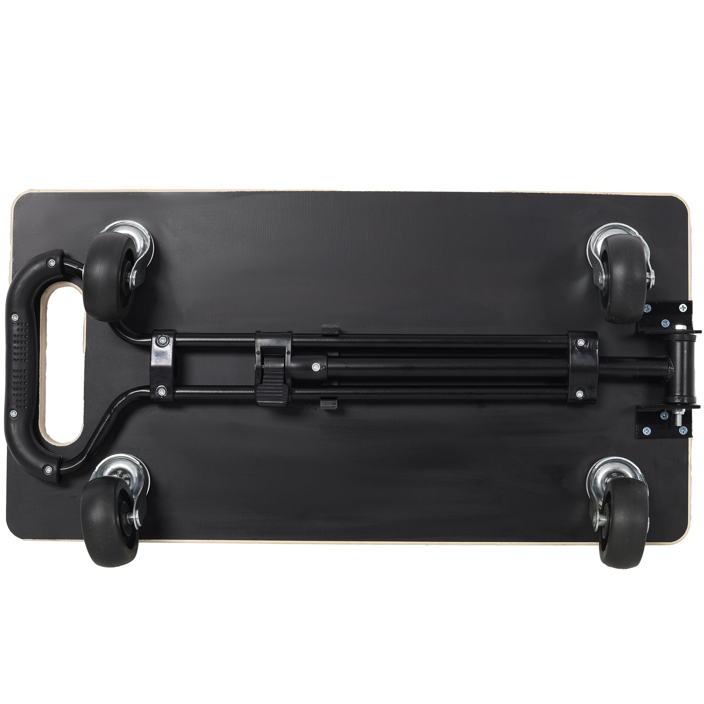 Heavy Duty Wooden Rectangle Moving Dolly with Ergonomic Handle, 440 LBS Load Capacity 3 Inch PP Casters, Multi Purpose Furniture Plant Transport Cart for Heavy Goods Moving image 3