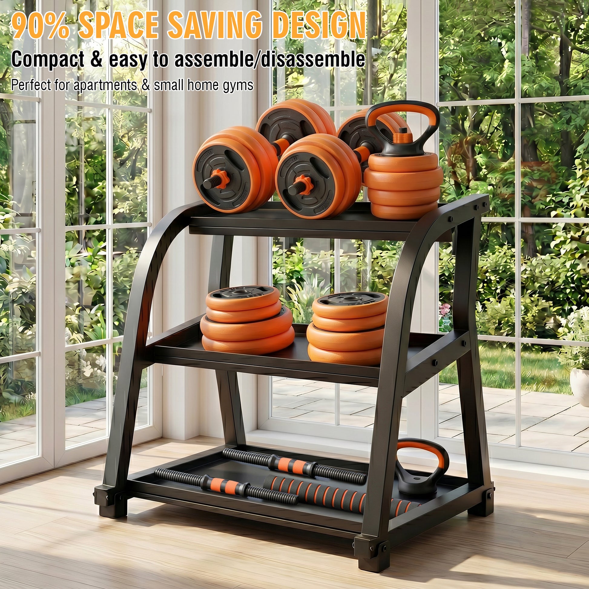 66LB Adjustable Dumbbell Set, 4-in-1 Convertible Weights, Dumbbells, Barbell, Kettlebells for Home Gym Workouts image 10