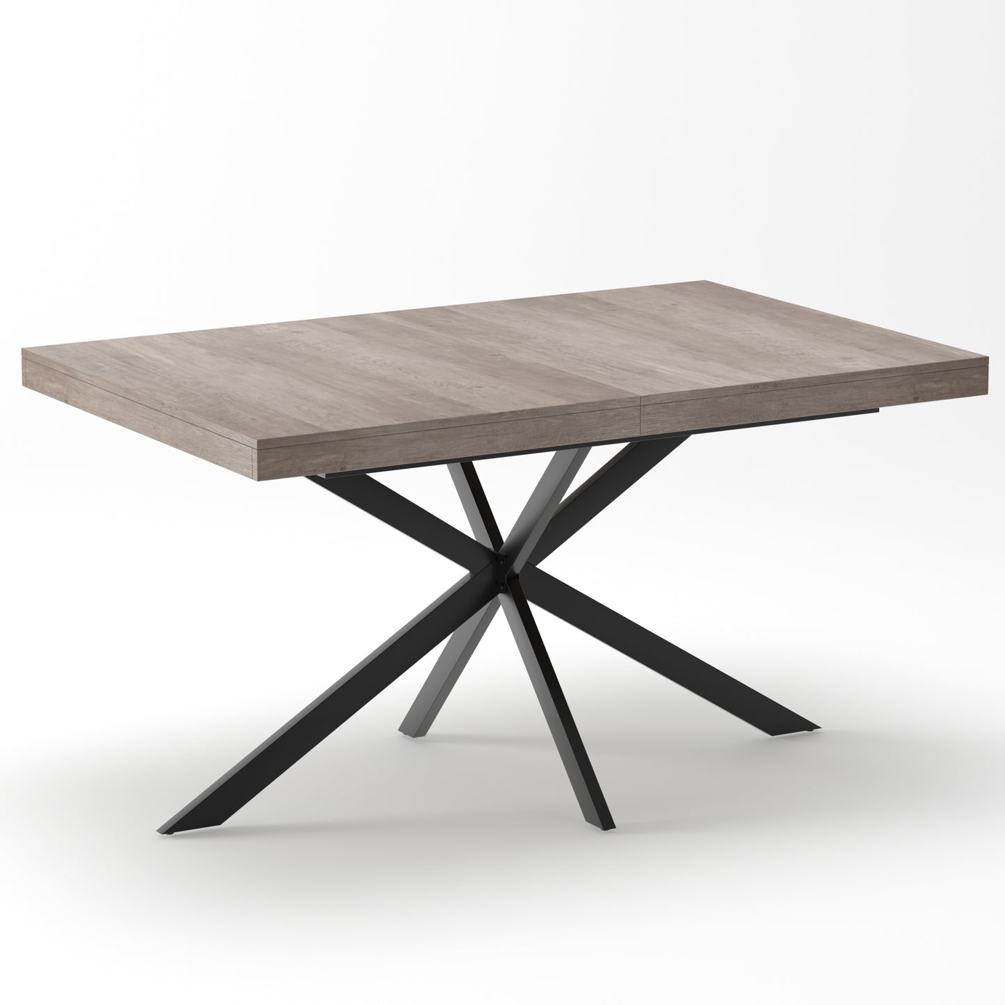 55.11"-70.86"Retro Rectangular Stretch Dining Table, Grey Carole Top With Same Color Embossed Center Plate,With Storage Box,Suitable for dining rooms, kitchens, and living rooms,Grey image 6
