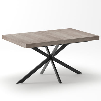 55.11"-70.86"Retro Rectangular Stretch Dining Table, Grey Carole Top With Same Color Embossed Center Plate,With Storage Box,Suitable for dining rooms, kitchens, and living rooms,Grey image 6