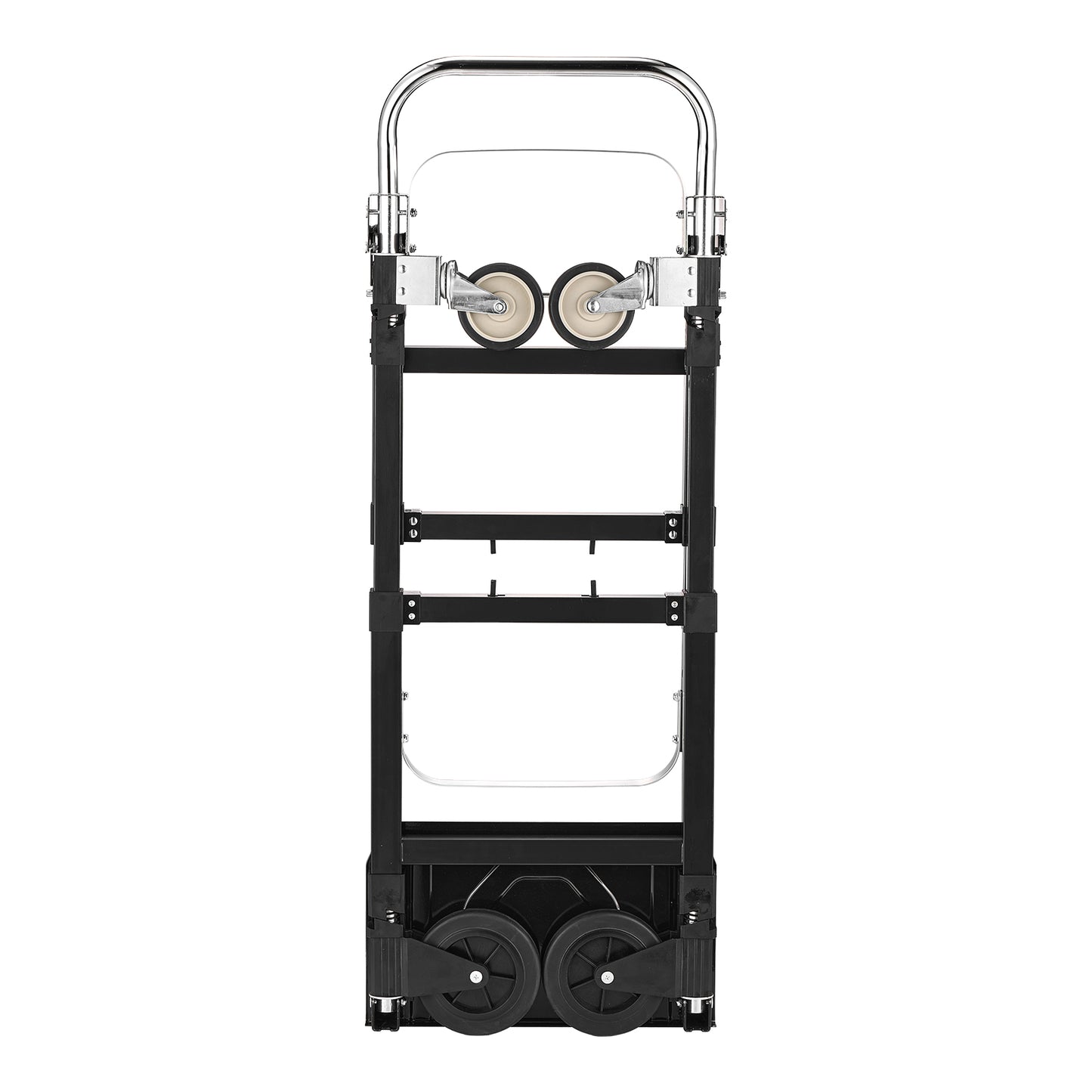 2 in 1 Folding Hand Truck, 500 lbs Load Capacity for 4-Wheel Mode, Convertible Hand Truck Dolly with Wheels & Adjustable Handle, Portable Trolley Dolly for Moving Home, Office, Warehouse image 11