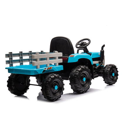 Ride on Tractor with Trailer,24V Battery Powered Electric Tractor Toy, 200w*2motor 1.86-4.97MPH/Remote Control,electric car for kids,Three speed adjustable,USB,MP3,Bluetooth,LED light, safety belt. image 10