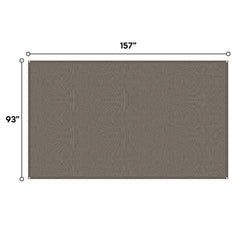 Outdoor Pergola Sun Shade Cover Cloth Patio Canopy HDPE Permeable with Grommets (13' x 7.7', Brown)