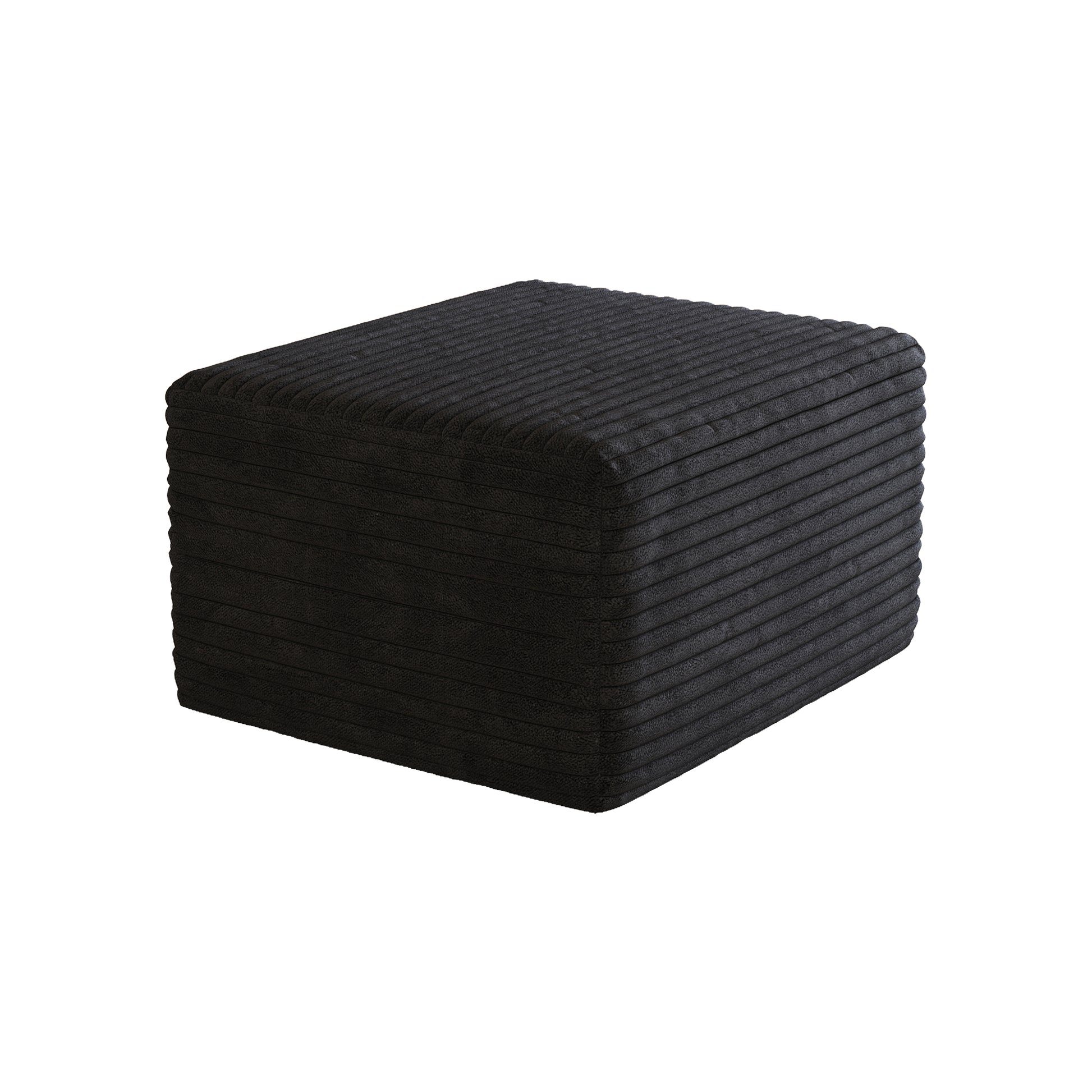 Sofa ottoman,No Assembly Required,Black(Plush Corduroy Fabric) image 6