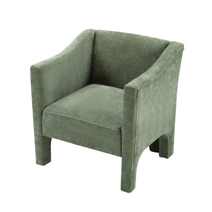 Modern Barrel Chair Accent Chair 29.9" Upholstered Armchair for Living Room and Bedroom, Green image 11