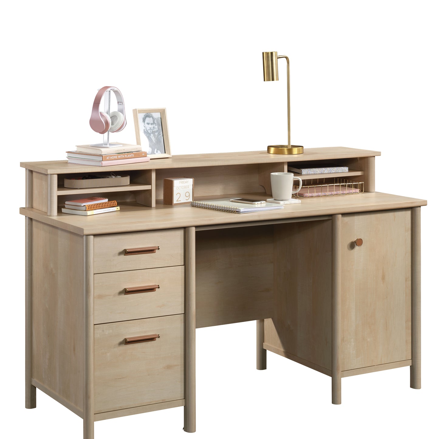 Hutch with Storage Cubbyholes, Maple finish image 8