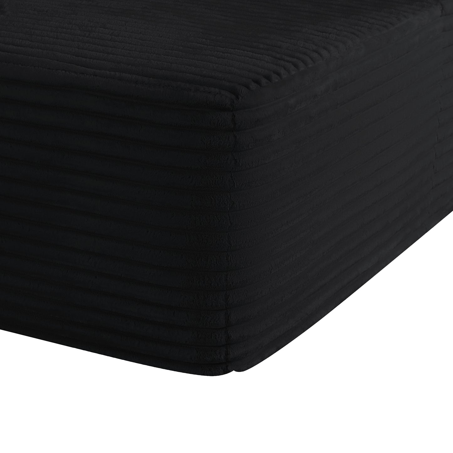 108" Cloud Sectional Sofa with L-Shape Chaise and Side Pockets, Modern Modular Design, Deep Seating, Upholstered Couch for Living Room/Bedroom, No Assembly Required (Plush Fabric), Black, Right image 12