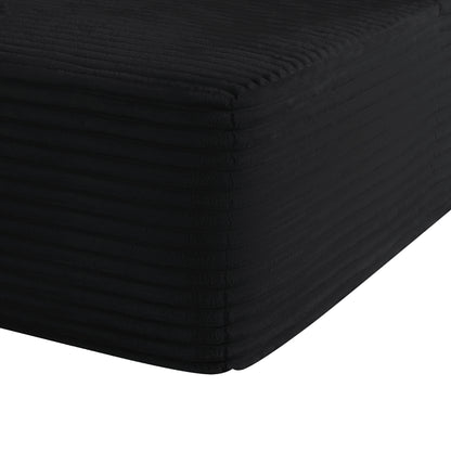 108" Cloud Sectional Sofa with L-Shape Chaise and Side Pockets, Modern Modular Design, Deep Seating, Upholstered Couch for Living Room/Bedroom, No Assembly Required (Plush Fabric), Black, Right image 12