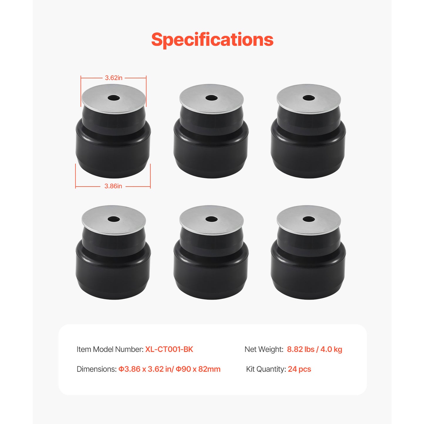 Body Mount Bushing Kit for 1999-2014 Chevy Silverado & Sierra 1500/2500 24 PCS image 2