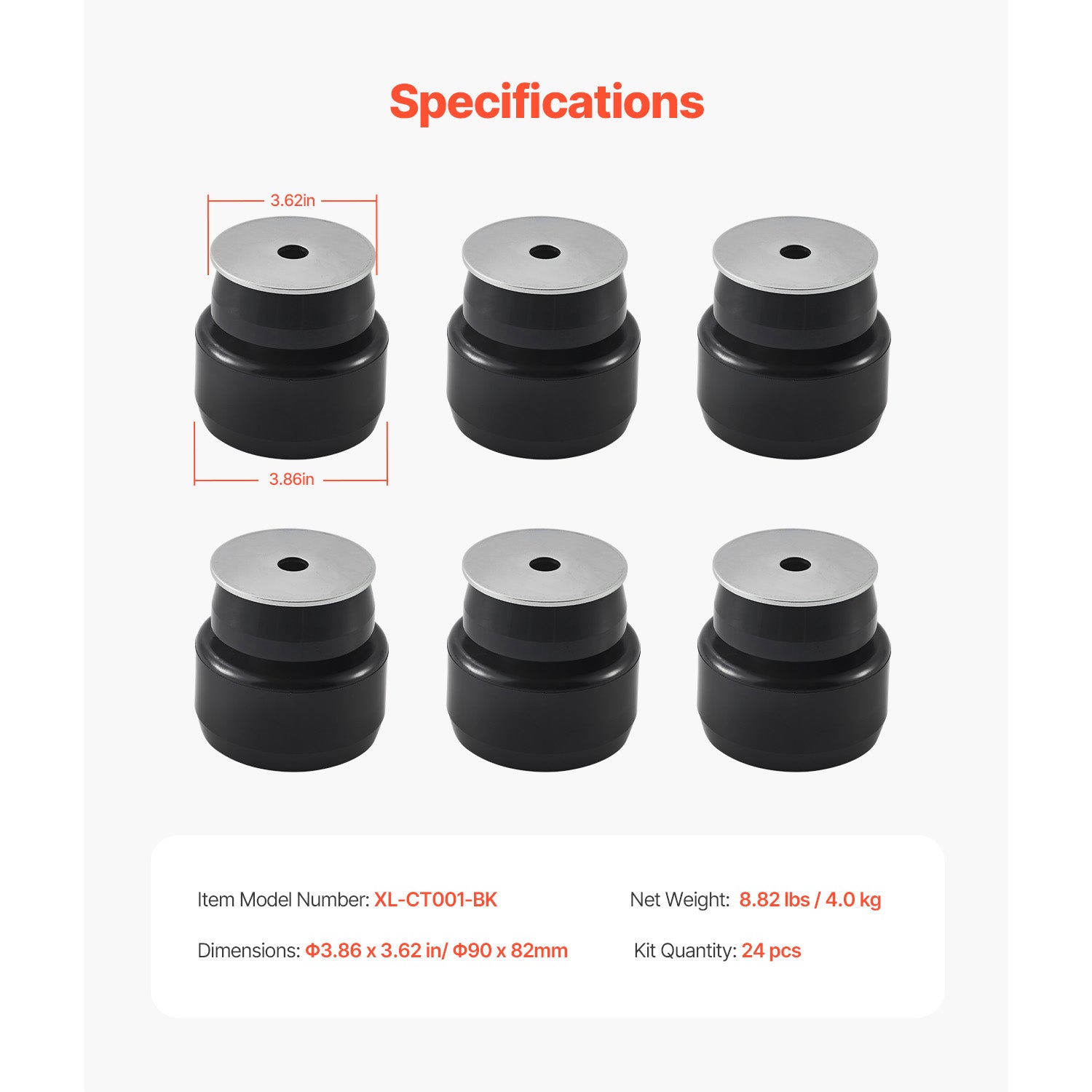 Body Mount Bushing Kit for 1999-2014 Chevy Silverado & Sierra 1500/2500 24 PCS image 2