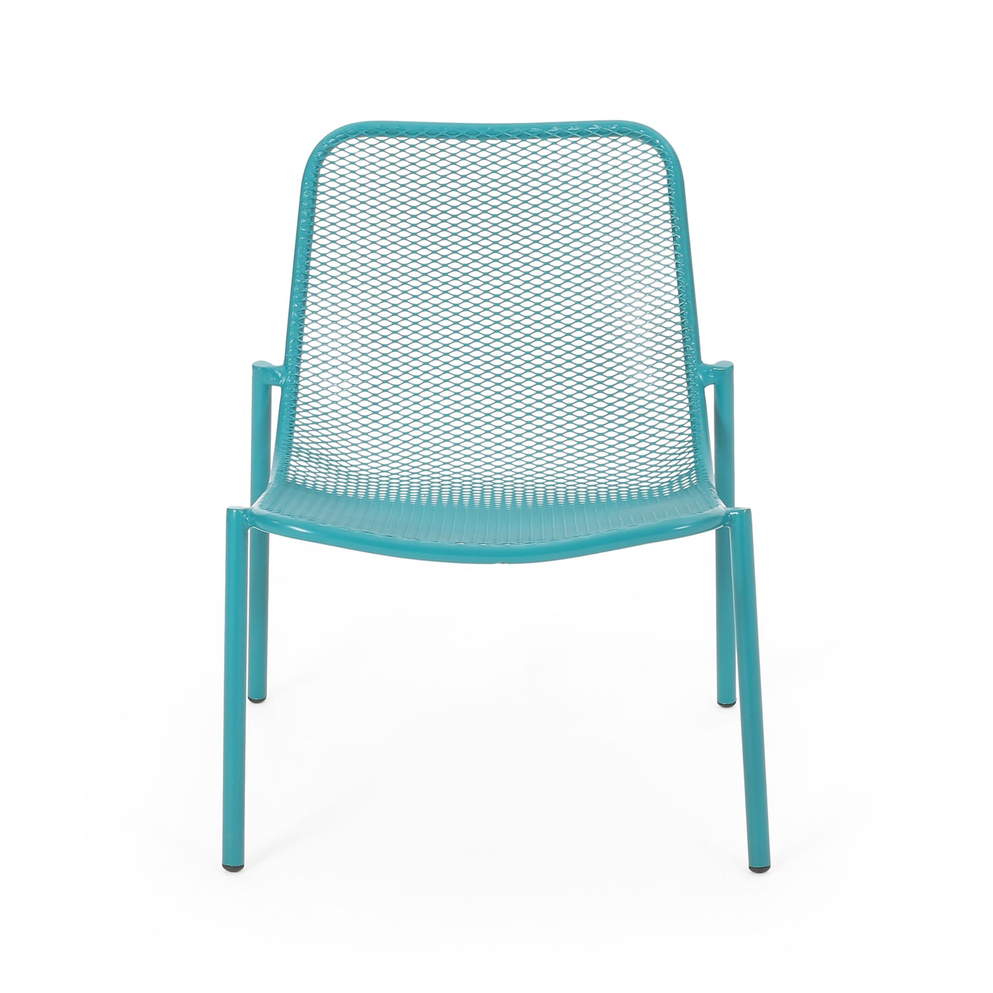 Kincaid Outdoor 3-Piece Conversation Set with IRON Frame - 2 Mesh Chairs & 1 Side Table, Matte Teal Finish image 6