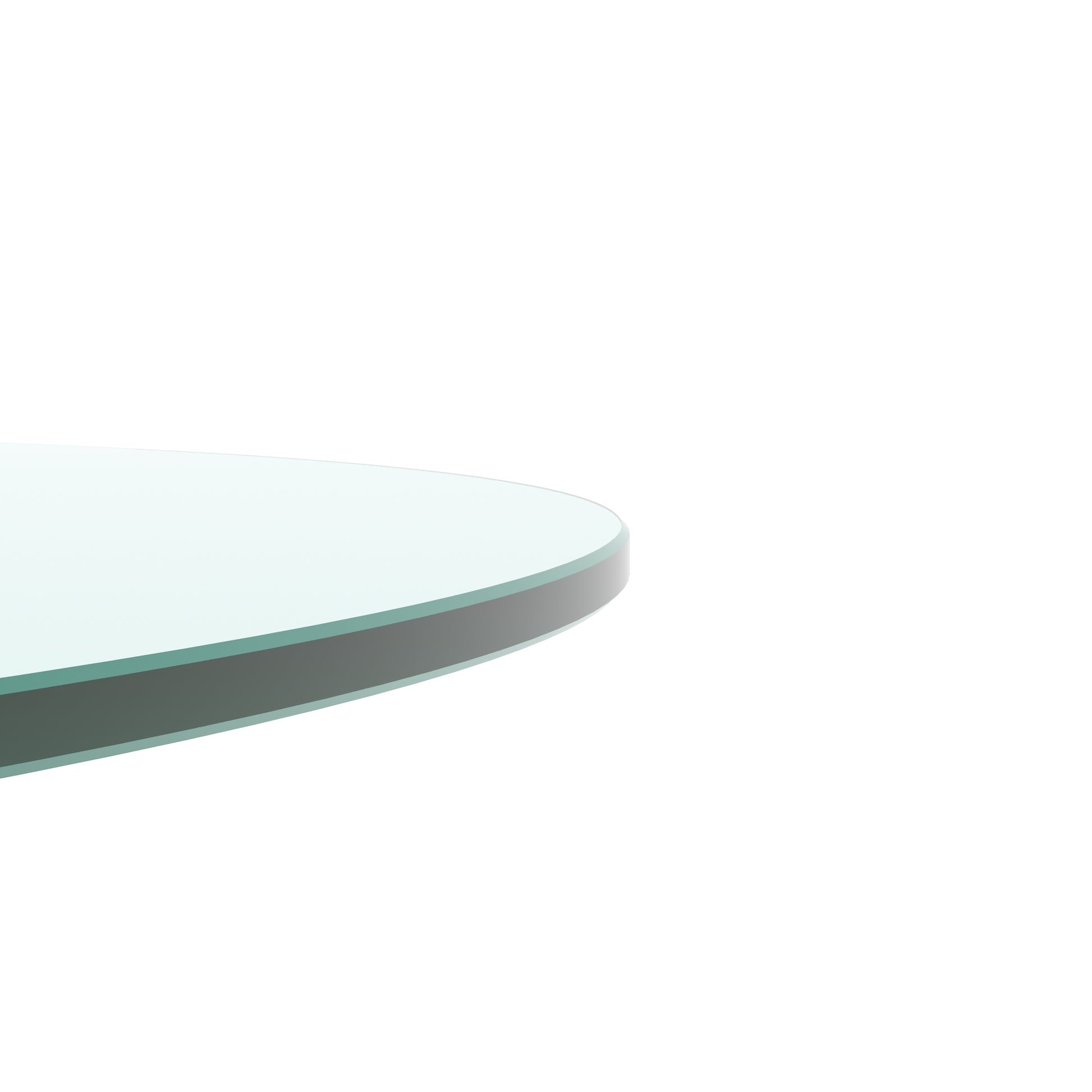 30" Inch Round Tempered Glass Table Top Clear Glass 1/4" Inch Thick Flat Polished Edge(Old Sku:W126560371) image 4