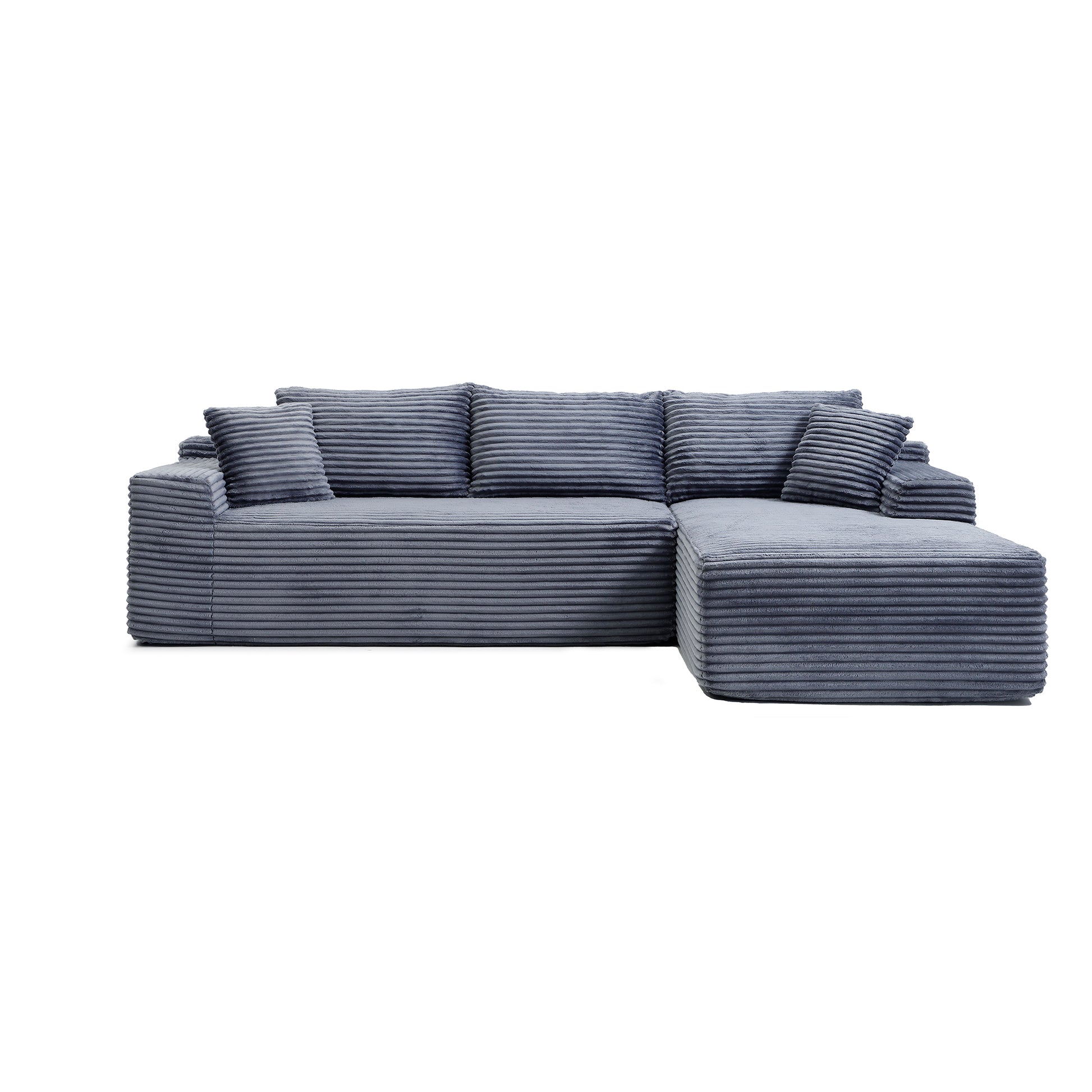105'' Modular Sectional Sofa, Cloud Sectional Couch with Deep Seat, Modern Modular L-Shape Sofa Couch with Chaise,Upholstered Couches for Living Room Bedroom,No Assembly, (GREY) image 6