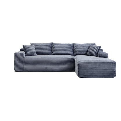 105'' Modular Sectional Sofa, Cloud Sectional Couch with Deep Seat, Modern Modular L-Shape Sofa Couch with Chaise,Upholstered Couches for Living Room Bedroom,No Assembly, (GREY) image 6
