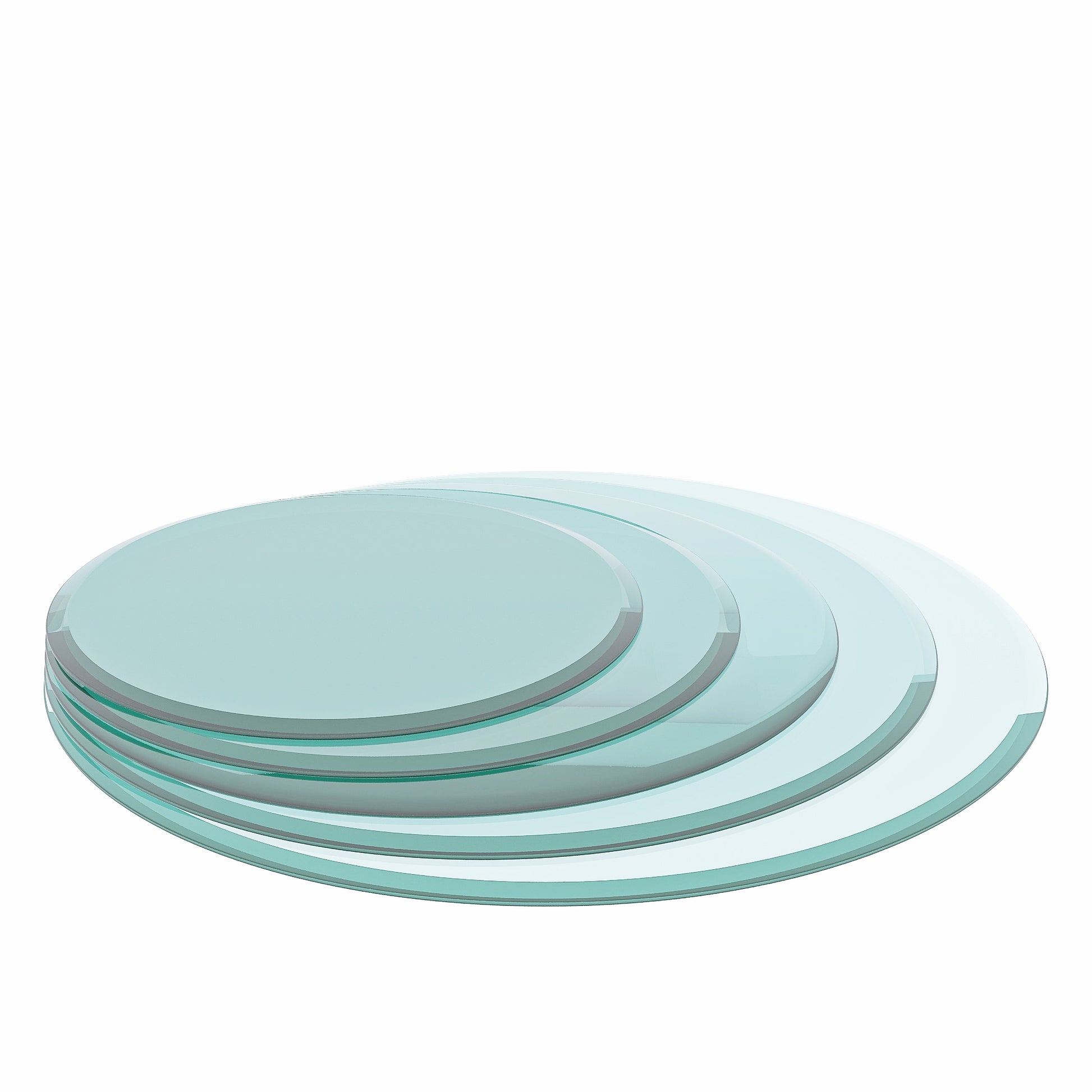 38.6" Inch Round Tempered Glass Table Top Clear Glass 2/5" Inch Thick Beveled Polished Edge (Old Sku:W1265115810) image 6