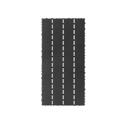 22 pieces of dark gray outdoor terrace deck tiles, DIY interlocking decking floor tiles, easy to install patio tiles, suitable for indoor and outdoor balcony backyard poolside DARK GRAY image 3