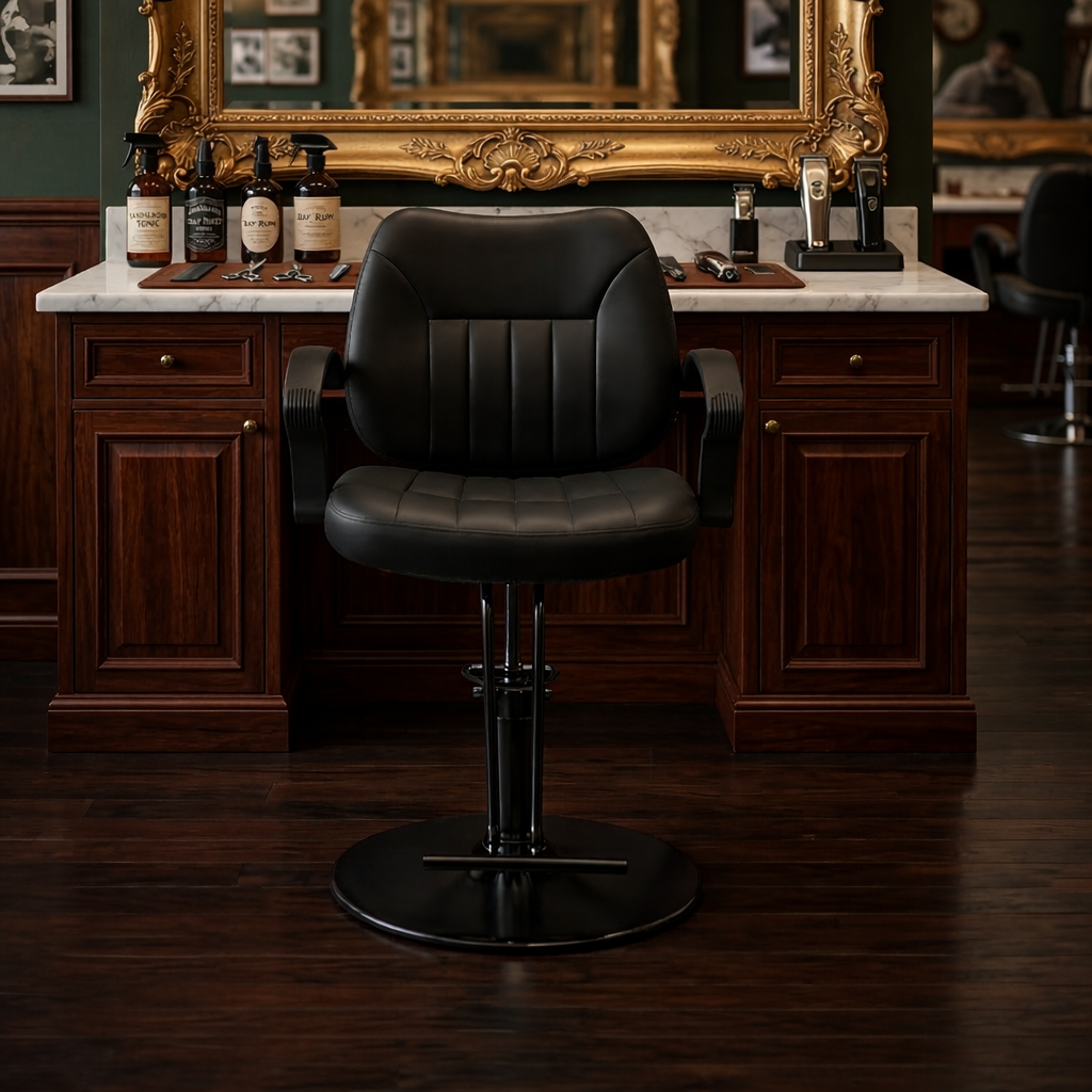 Hair Beauty Salon Equipment Black Hydraulic Barber Styling Chair(BLACK) image 1