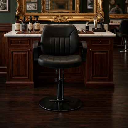 Hair Beauty Salon Equipment Black Hydraulic Barber Styling Chair(BLACK) image 1