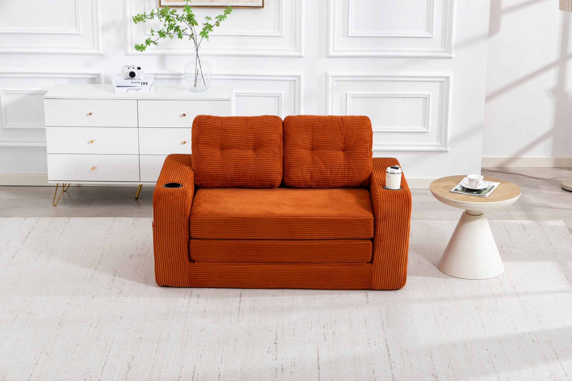 Convertible Sofa Bed,Expandable double Sofa Bed, 2 in 1 Convertible Sofa Bed, Fold Out Floor Couch with Pillows for Living Room Bedroom Lounge image 8