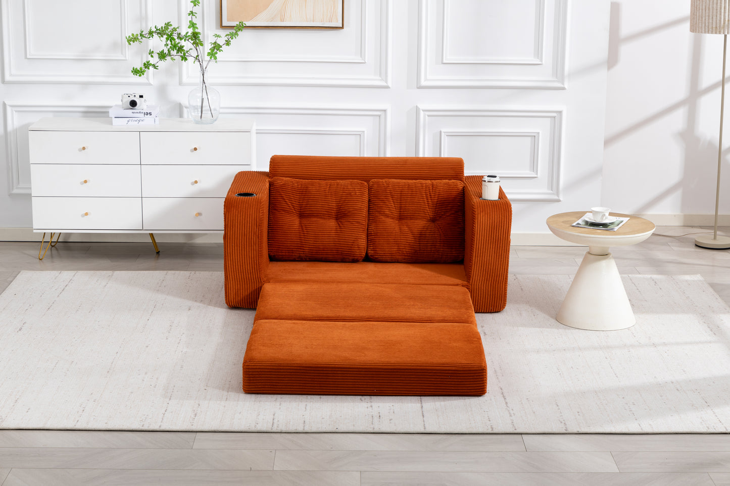 Convertible Sofa Bed,Expandable double Sofa Bed, 2 in 1 Convertible Sofa Bed, Fold Out Floor Couch with Pillows for Living Room Bedroom Lounge image 10
