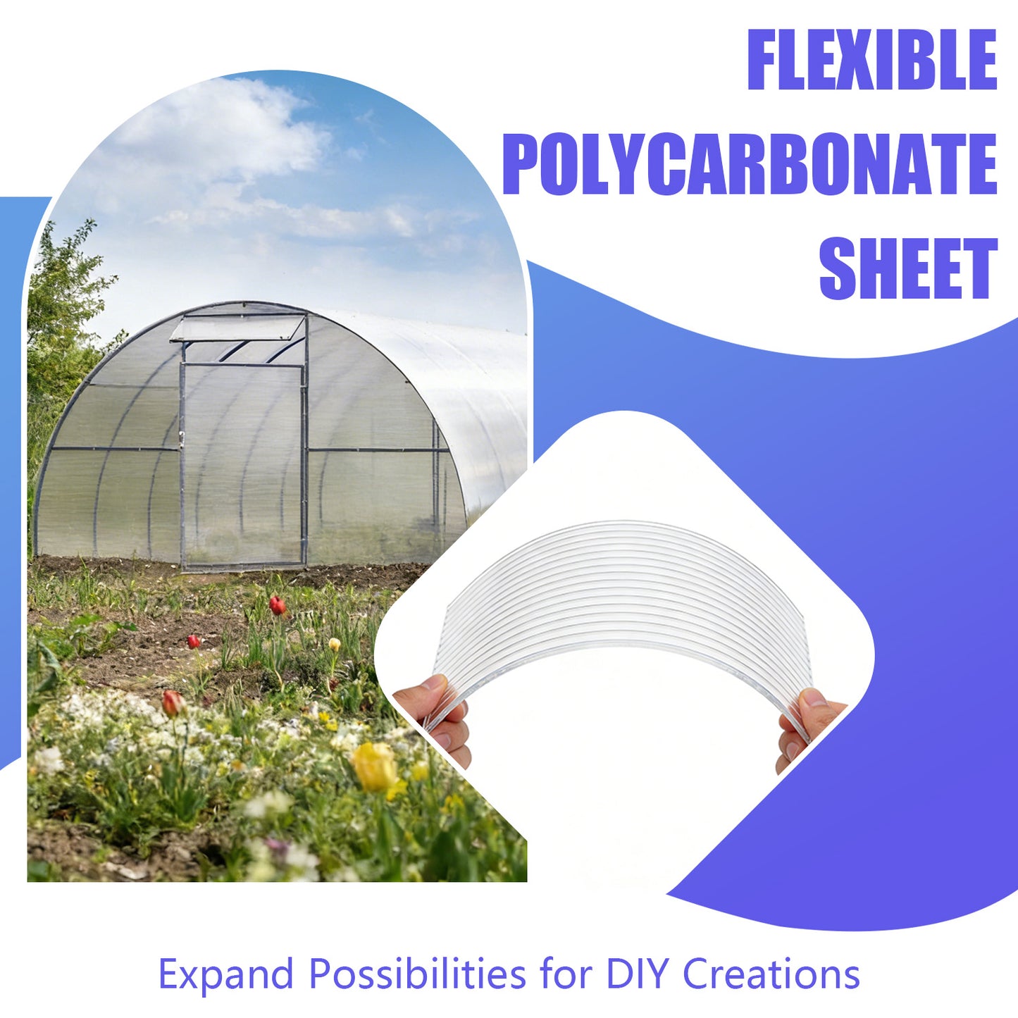 5 x 2FT Twin-Wall Polycarbonate Greenhouse Panels (6 Pack) High Light Transmission & All-Weather Insulated Sheets,Shatter-Resistant Replacement for Glass Roofing,Balcony Divider,Greenhouse image 10