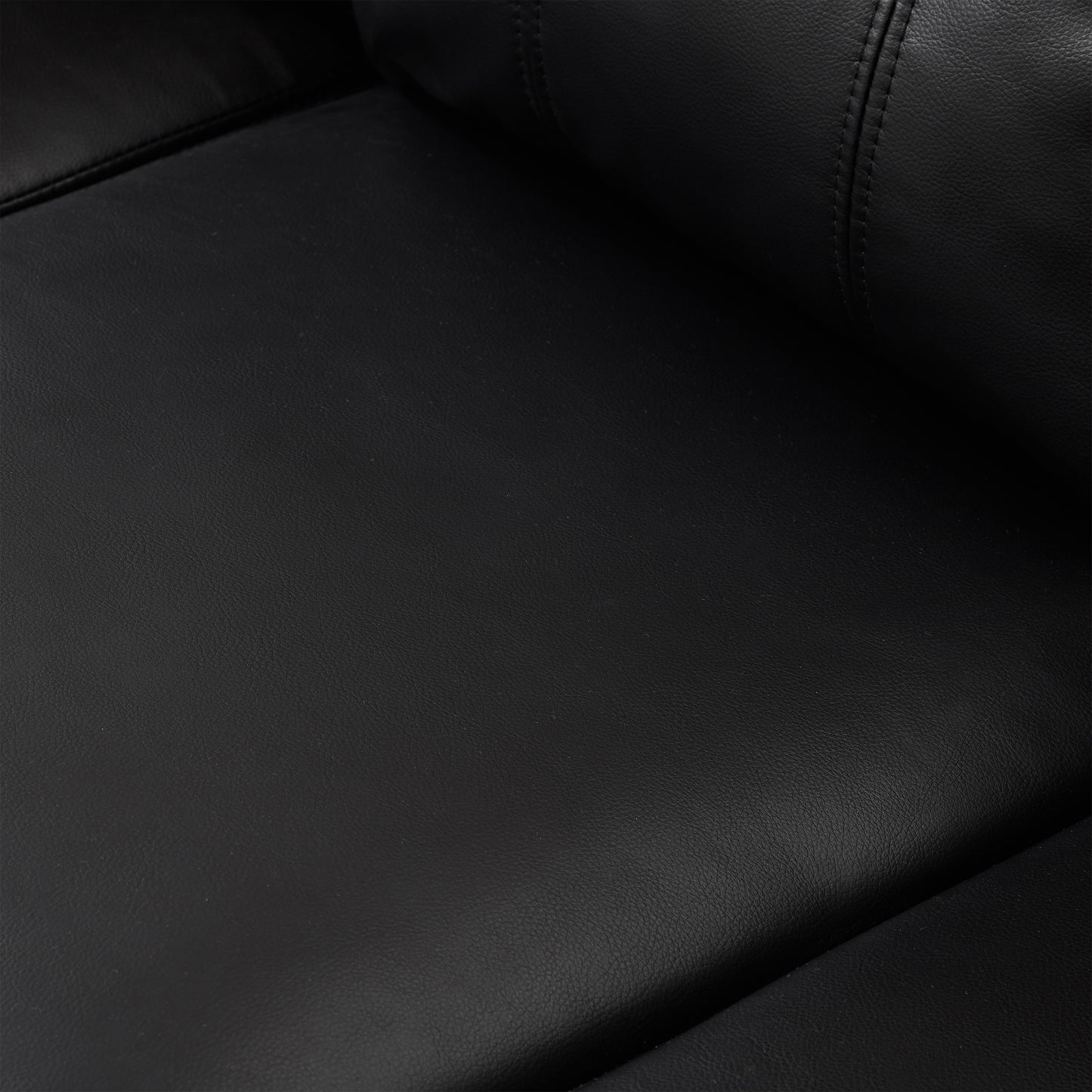 59" Loveseat Modern Design Faux Leather Couch,Living Room Sofa with Storage,Big Armrest Sofa,Upholstered Breathable PU Leather Sofa,Black image 8