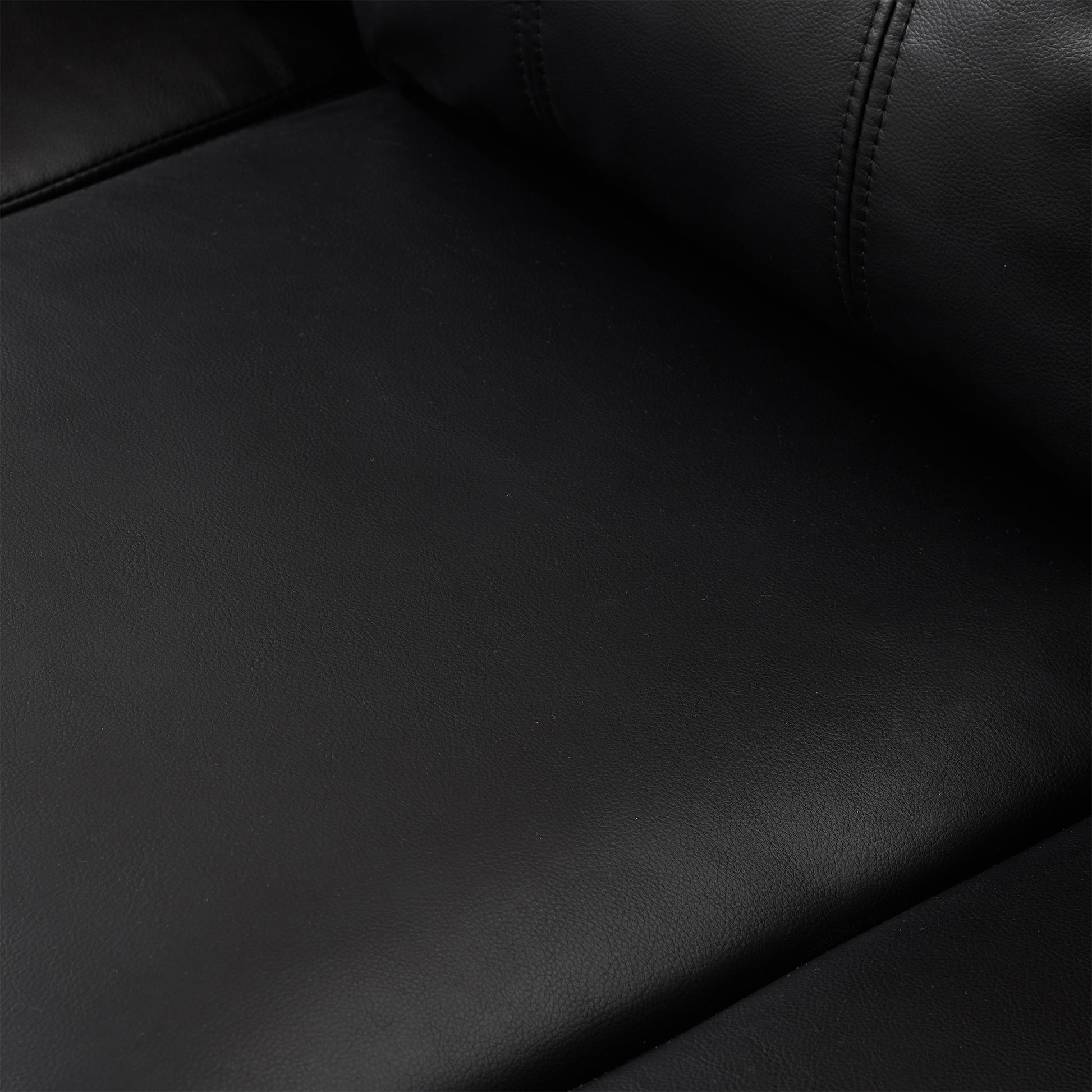 59" Loveseat Modern Design Faux Leather Couch,Living Room Sofa with Storage,Big Armrest Sofa,Upholstered Breathable PU Leather Sofa,Black image 8