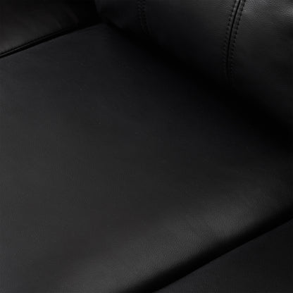 59" Loveseat Modern Design Faux Leather Couch,Living Room Sofa with Storage,Big Armrest Sofa,Upholstered Breathable PU Leather Sofa,Black image 8