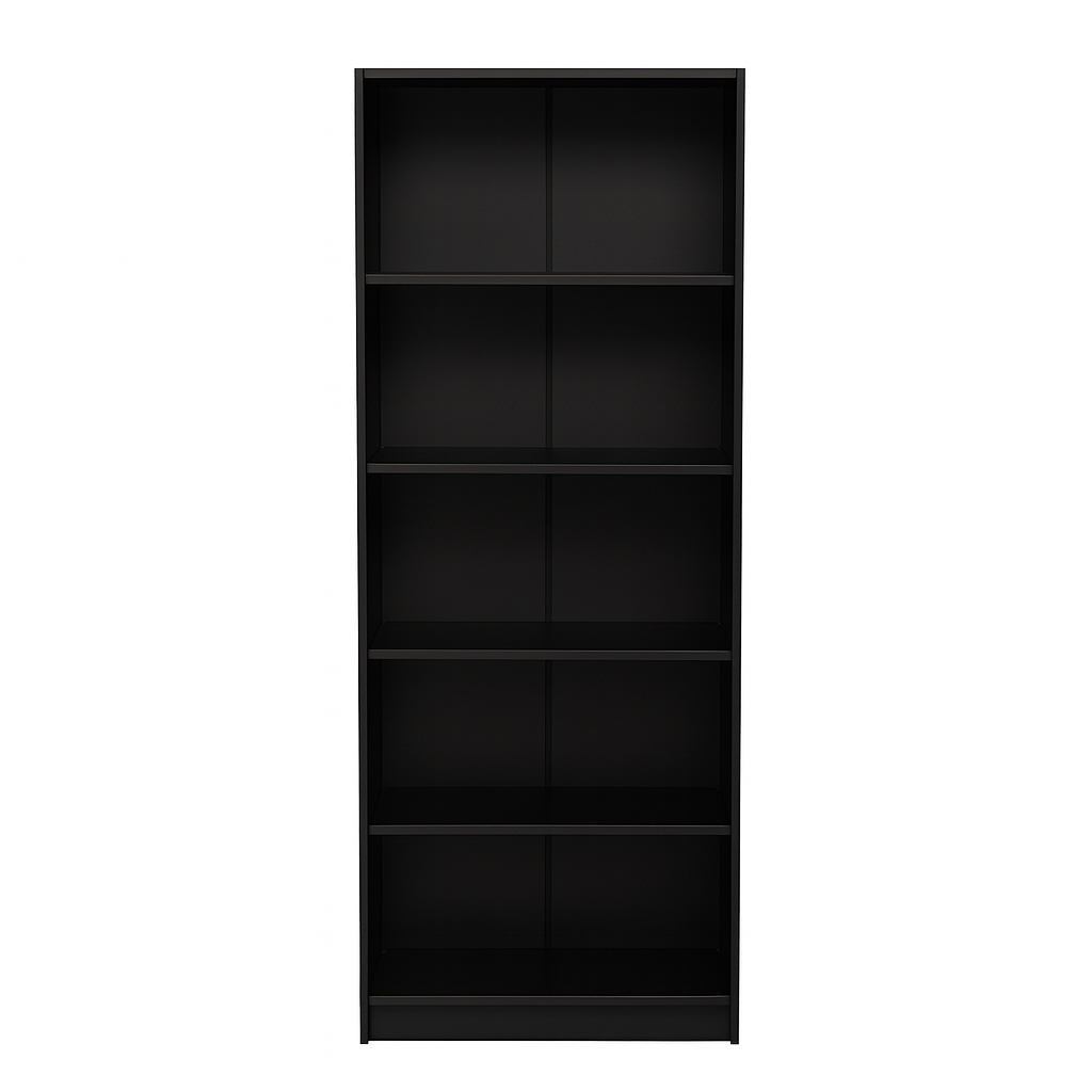 5-Tier Bookshelves Storage Cabinet Black image 7