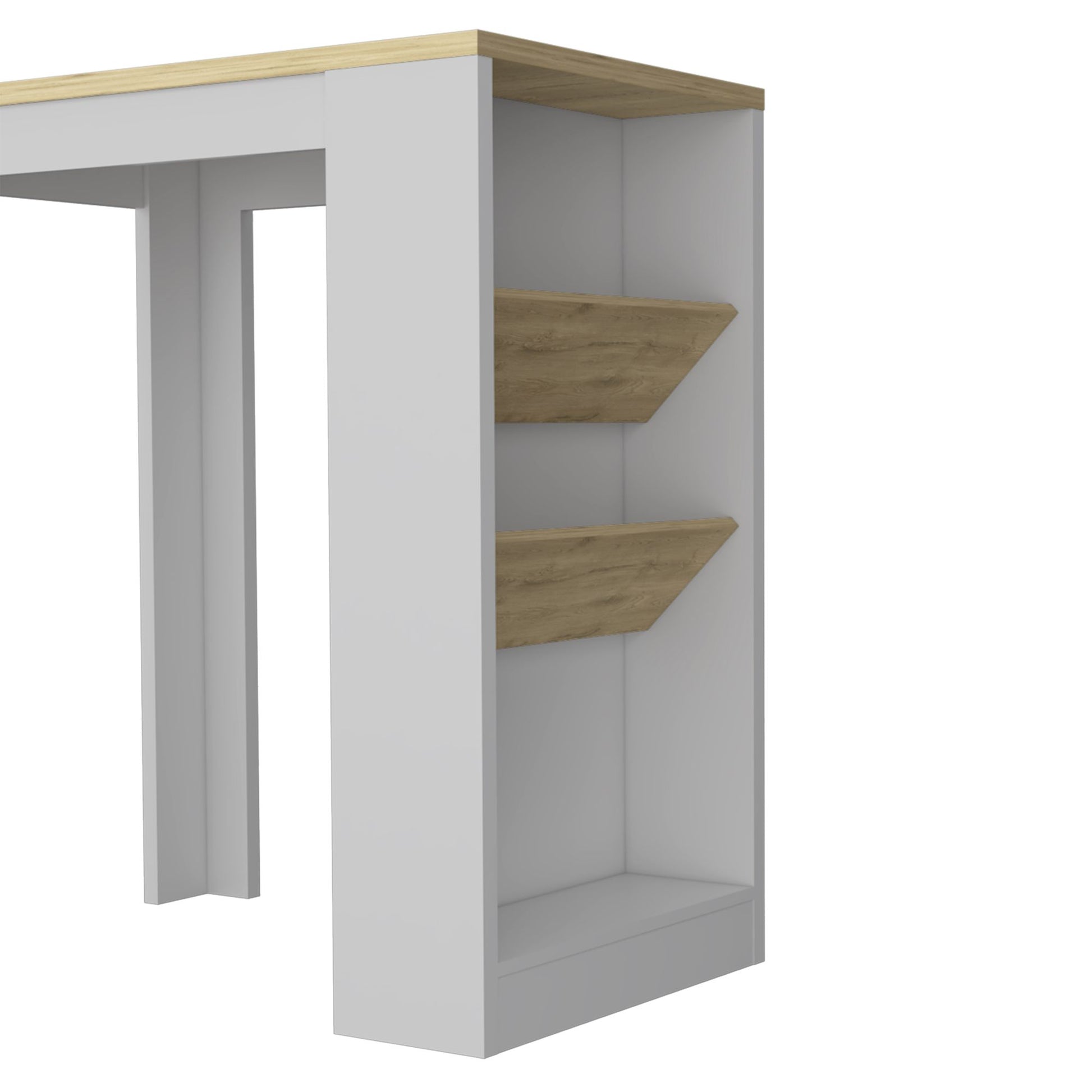 Cecil Kitchen Island, 3-Tier Shelf, Manufactured wood Top image 7