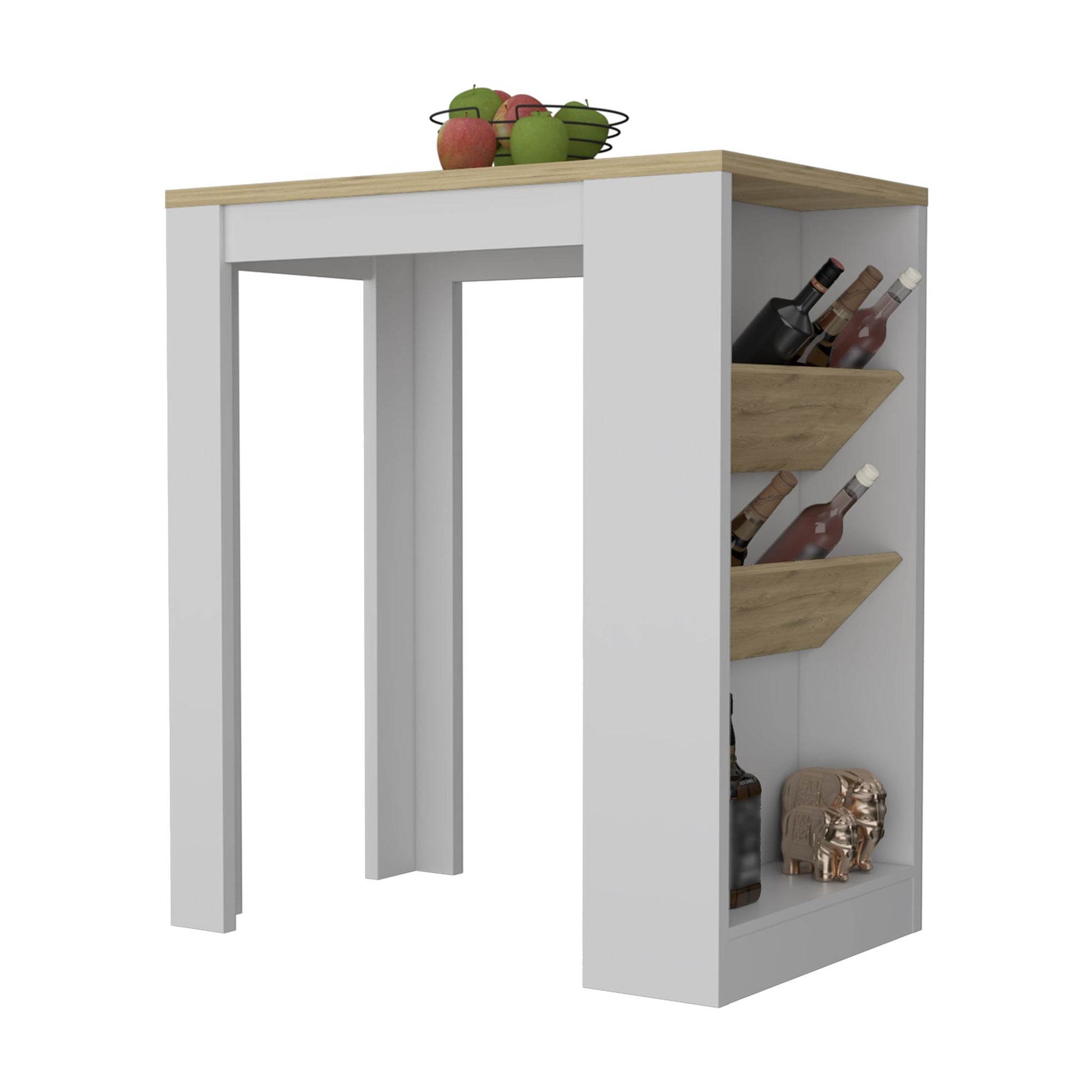Cecil Kitchen Island, 3-Tier Shelf, Manufactured wood Top image 6