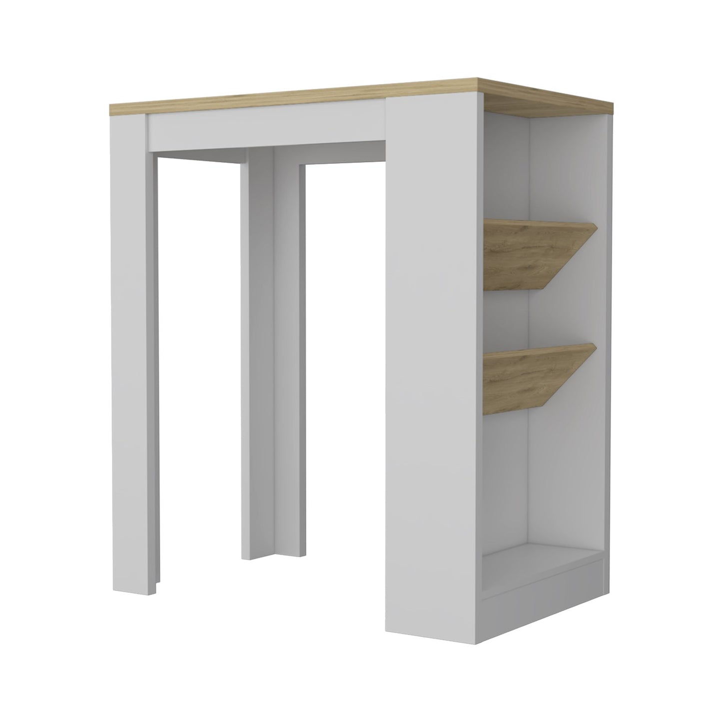 Cecil Kitchen Island, 3-Tier Shelf, Manufactured wood Top image 2