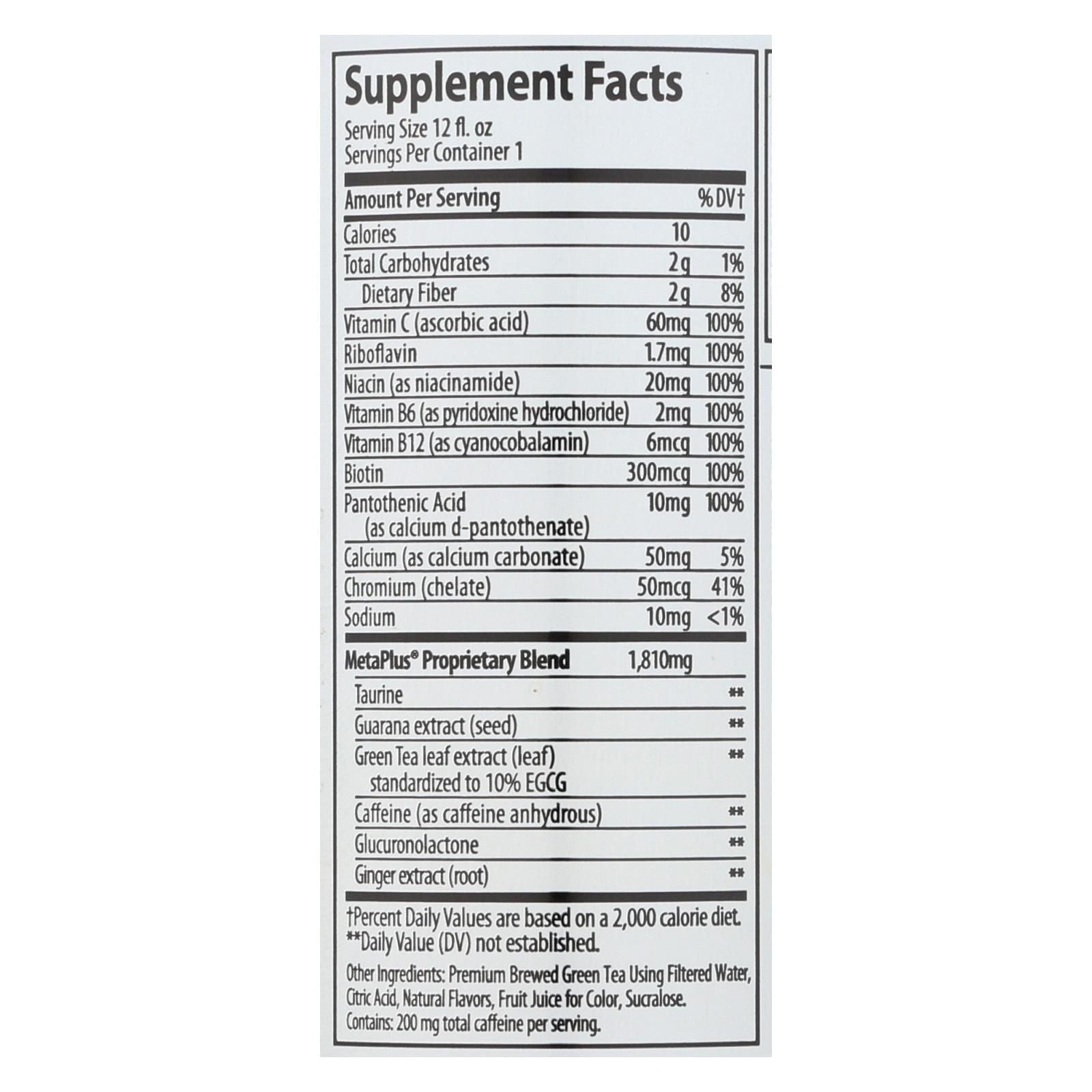 Celcius Live Fit Peach Mango Non-carbonated Green Tea - Case Of 12 - 12 Fz image 2