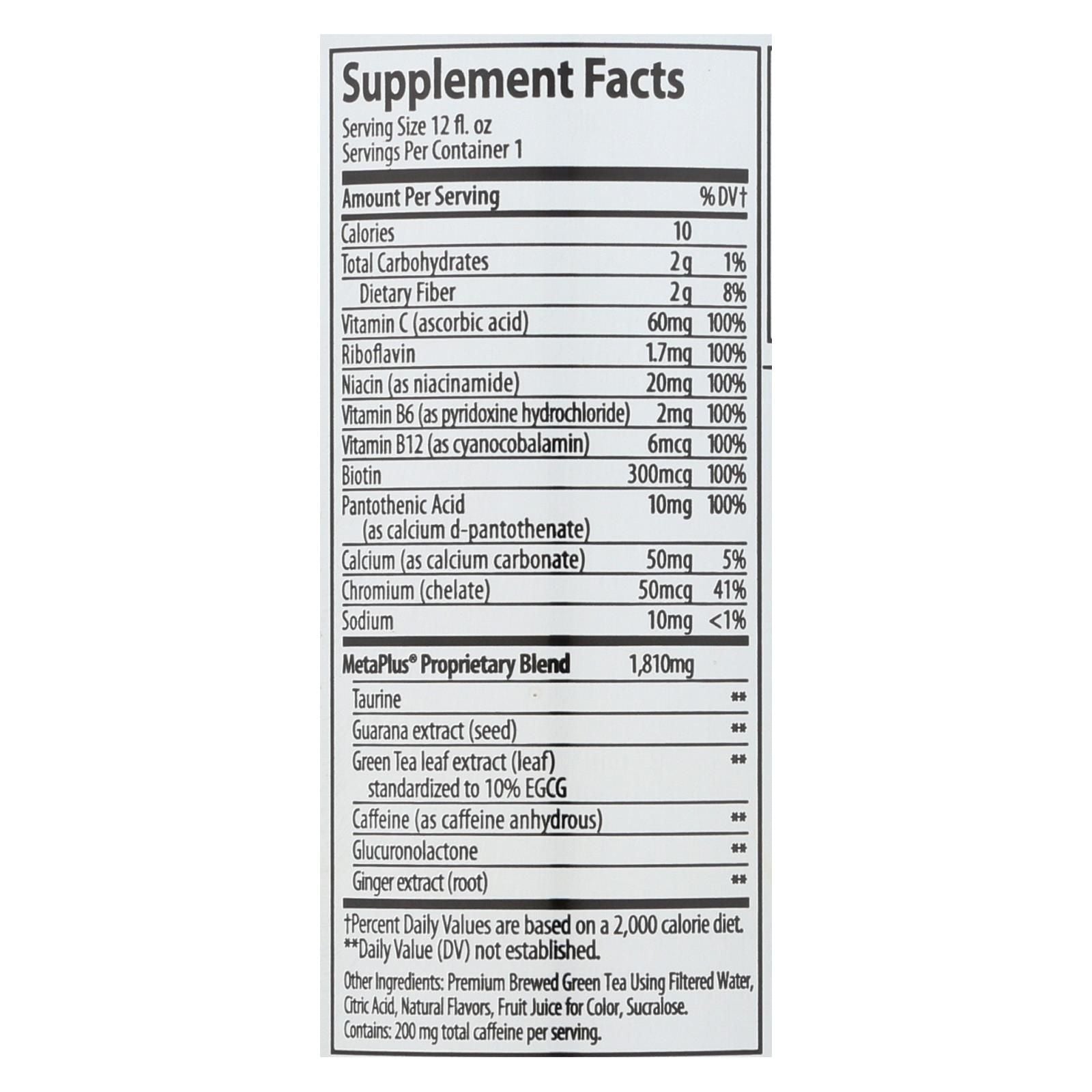 Celcius Live Fit Peach Mango Non-carbonated Green Tea - Case Of 12 - 12 Fz image 3