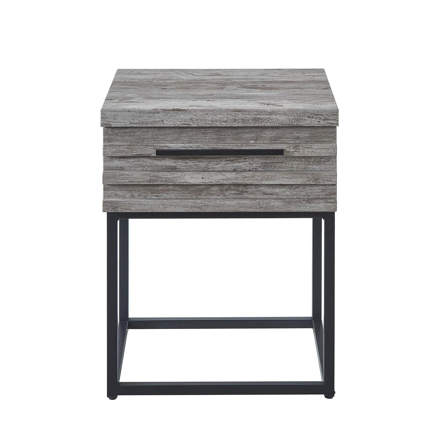 Celestial Contemporary Storage End table, Gray image 4