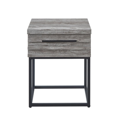 Celestial Contemporary Storage End table, Gray image 4