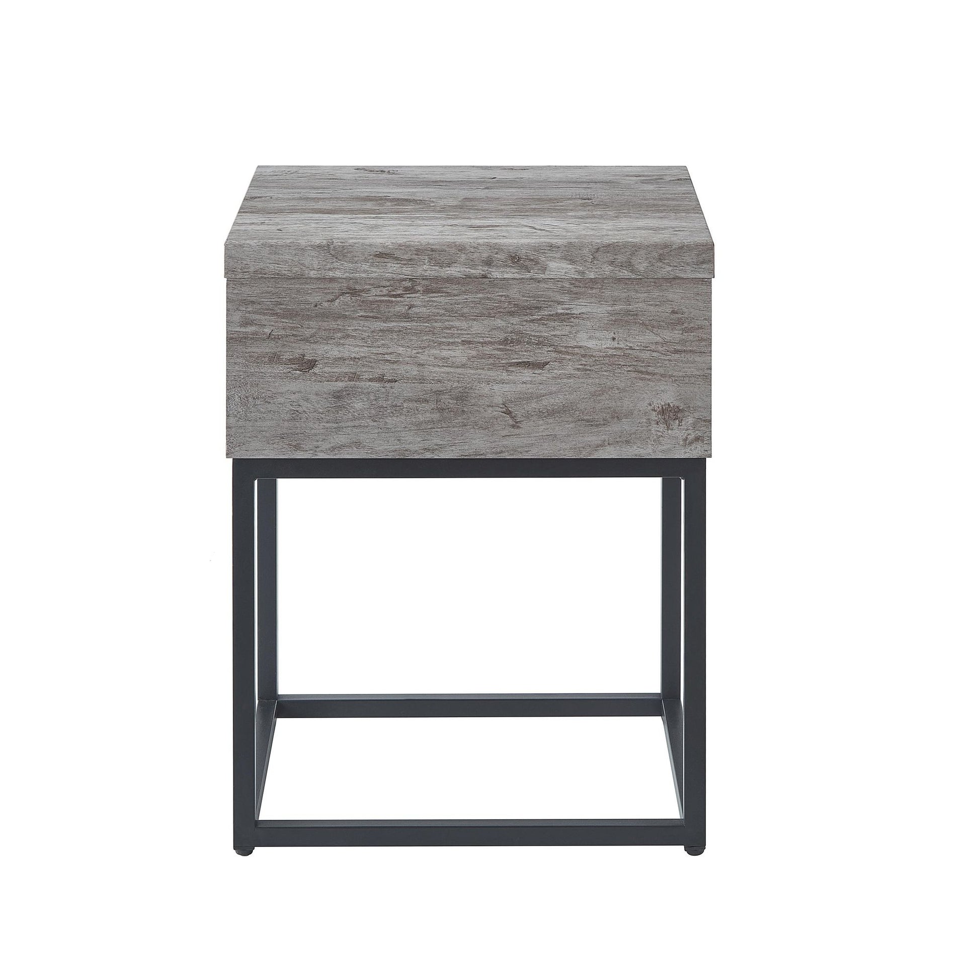 Celestial Contemporary Storage End table, Gray image 9