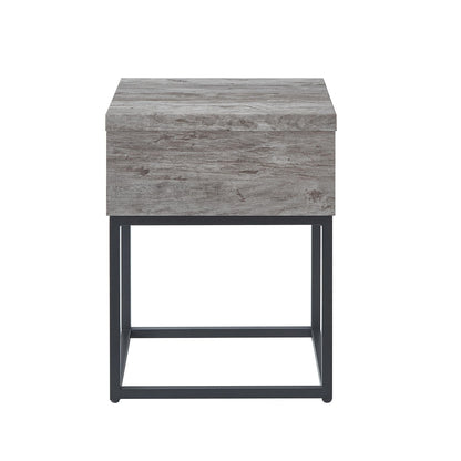 Celestial Contemporary Storage End table, Gray image 9