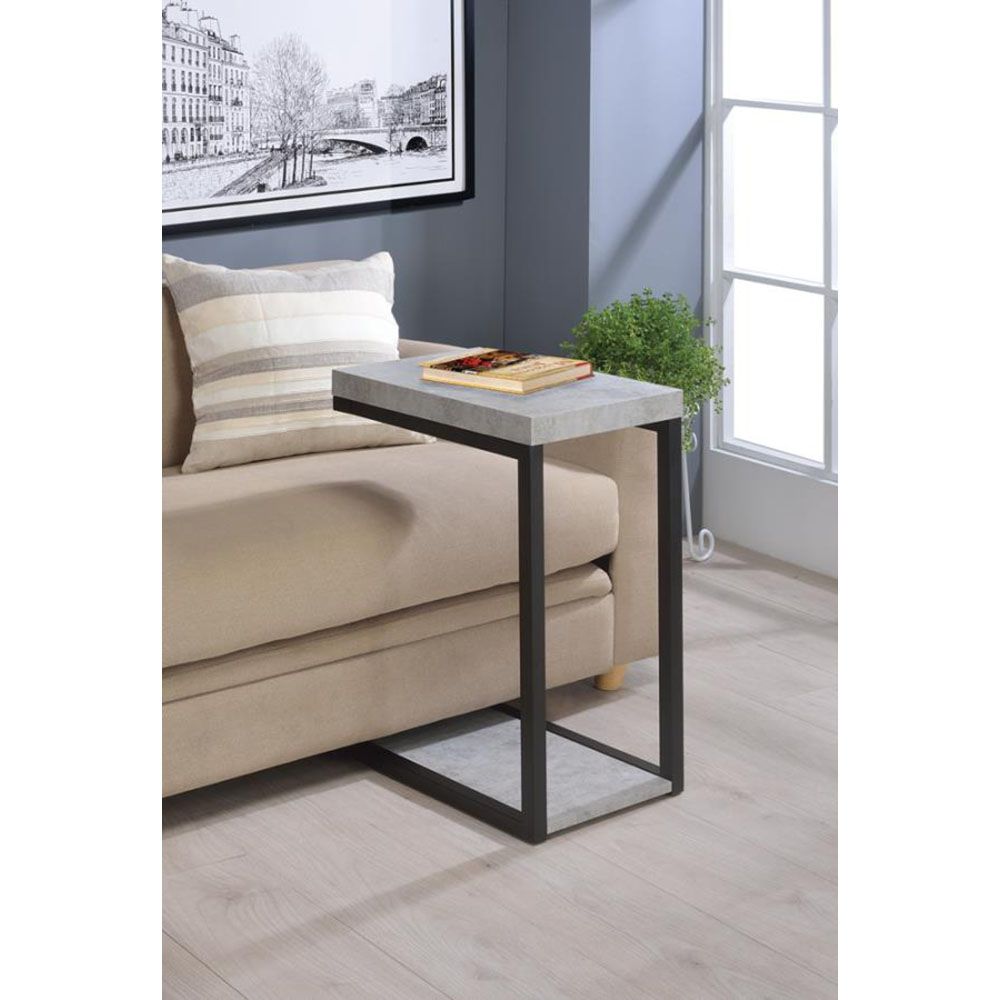 Cement and Black Snack Table image 2