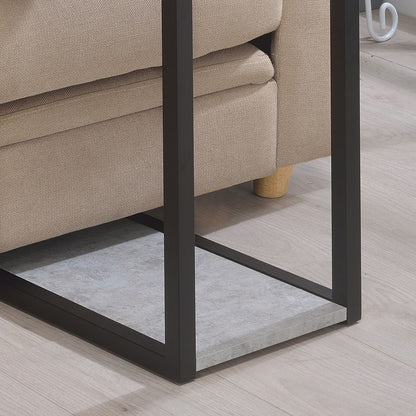 Cement and Black Snack Table image 5