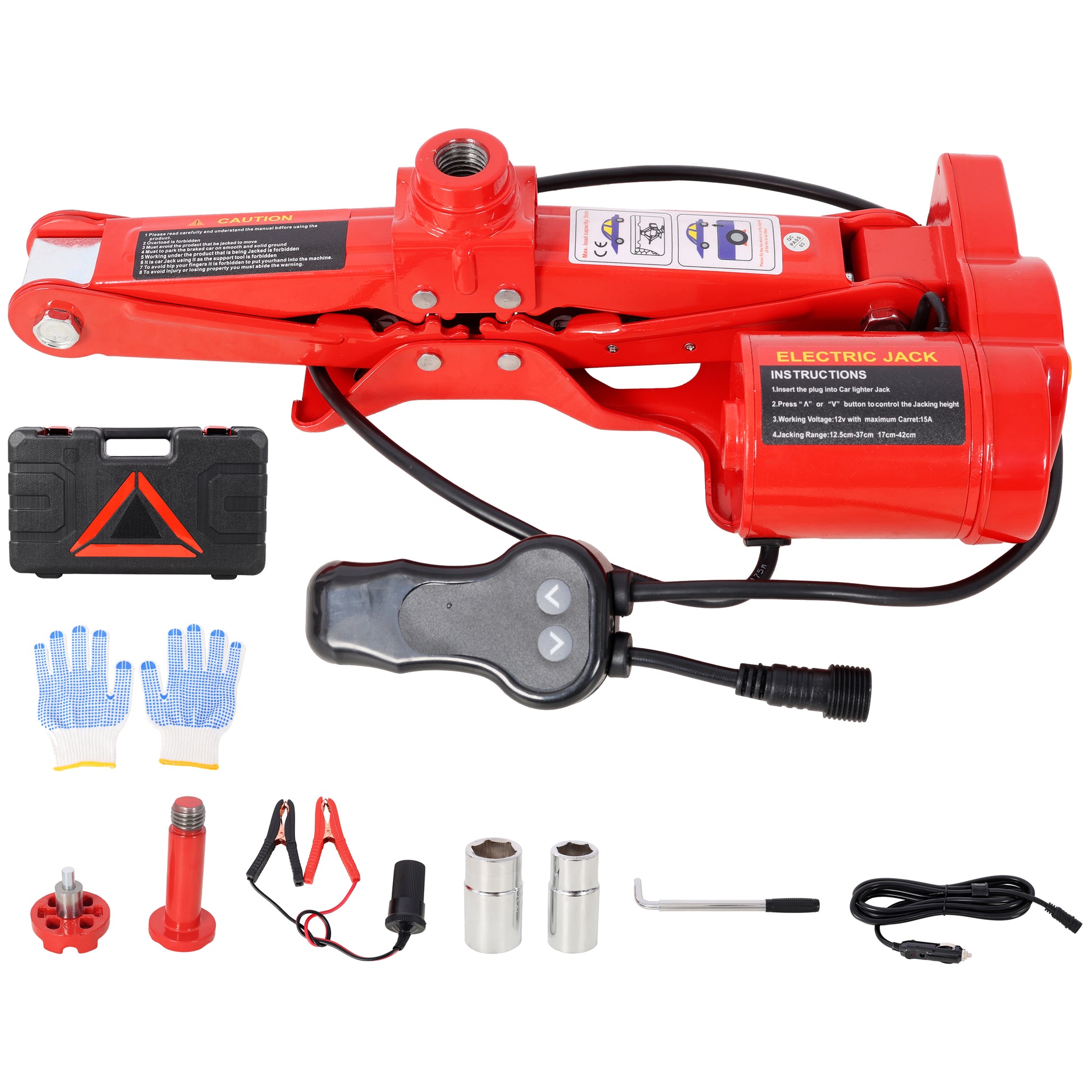 3Ton 12V Electric Car Scissor Jack Kit, Heavy Duty Portable Auto Lift Floor Jack, Roadside Emergency Tire Changing Tool for Sedans & SUVs image 1