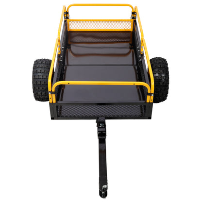Heavy-Duty Tow-Behind Dump Cart 1000 lbs Load Capacity for ATV UTV Lawn Mower Tractor Yard Garden Farm Hauling image 3